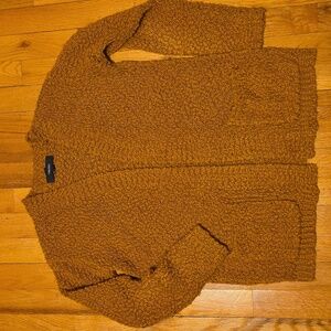 Forever 21 Mustard Open-Front Cardigan With Pockets